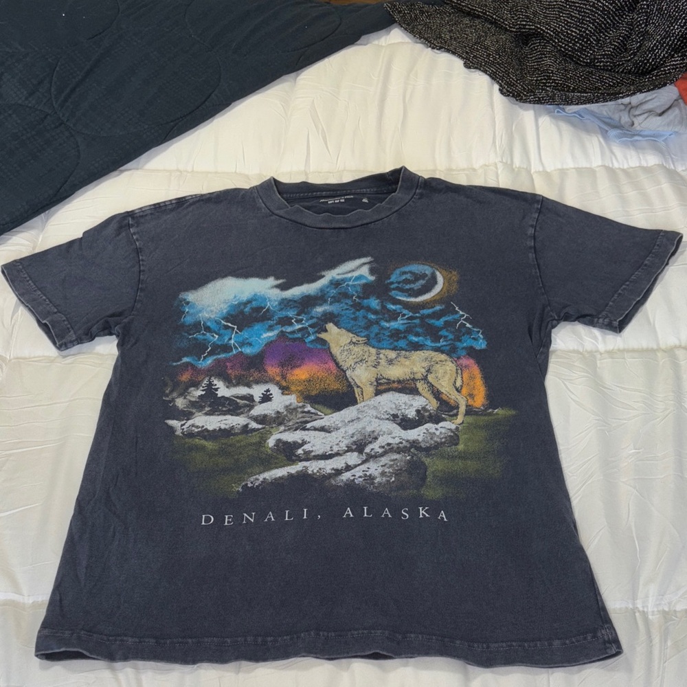 Unisex Abercrombie & Fitch Soft AF Tee in Blue-Sz M